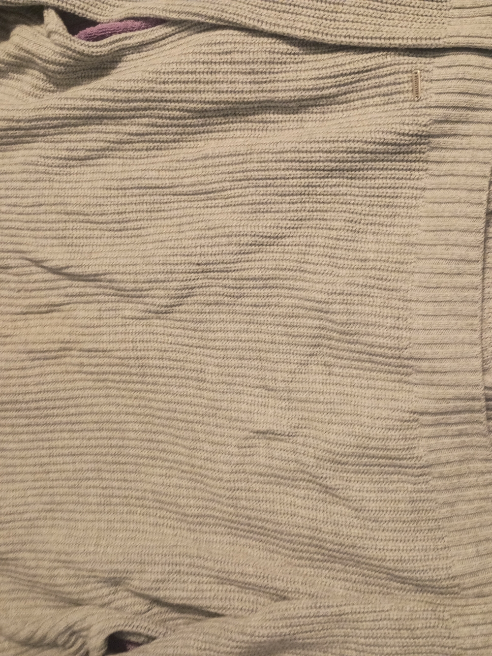 Hollister Women's Light Gray Ribbed Pullover Hoodie